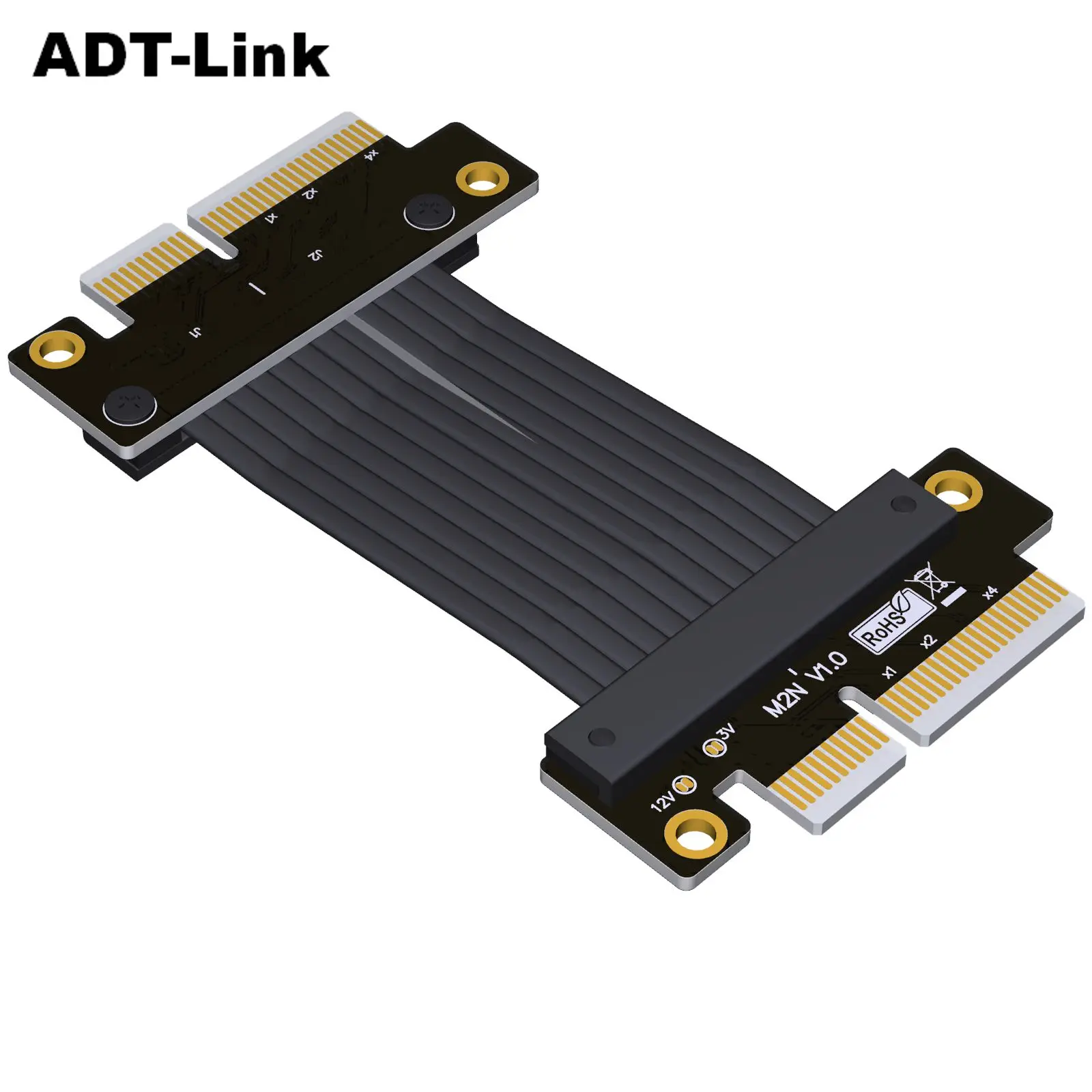 PCI-E 3.0 4.0 x4 Extender Cable to Female TX-RX Signal Docking PCI Express Jumper Board to Board Riser Card Connect Adapter