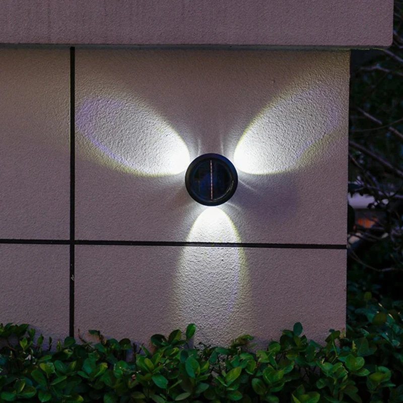 

Solar Outdoor Lights Waterproof Security Wall Light for Outside Walking Dog Fence Backyard Deck Garden Door Step Garage Sun Lamp