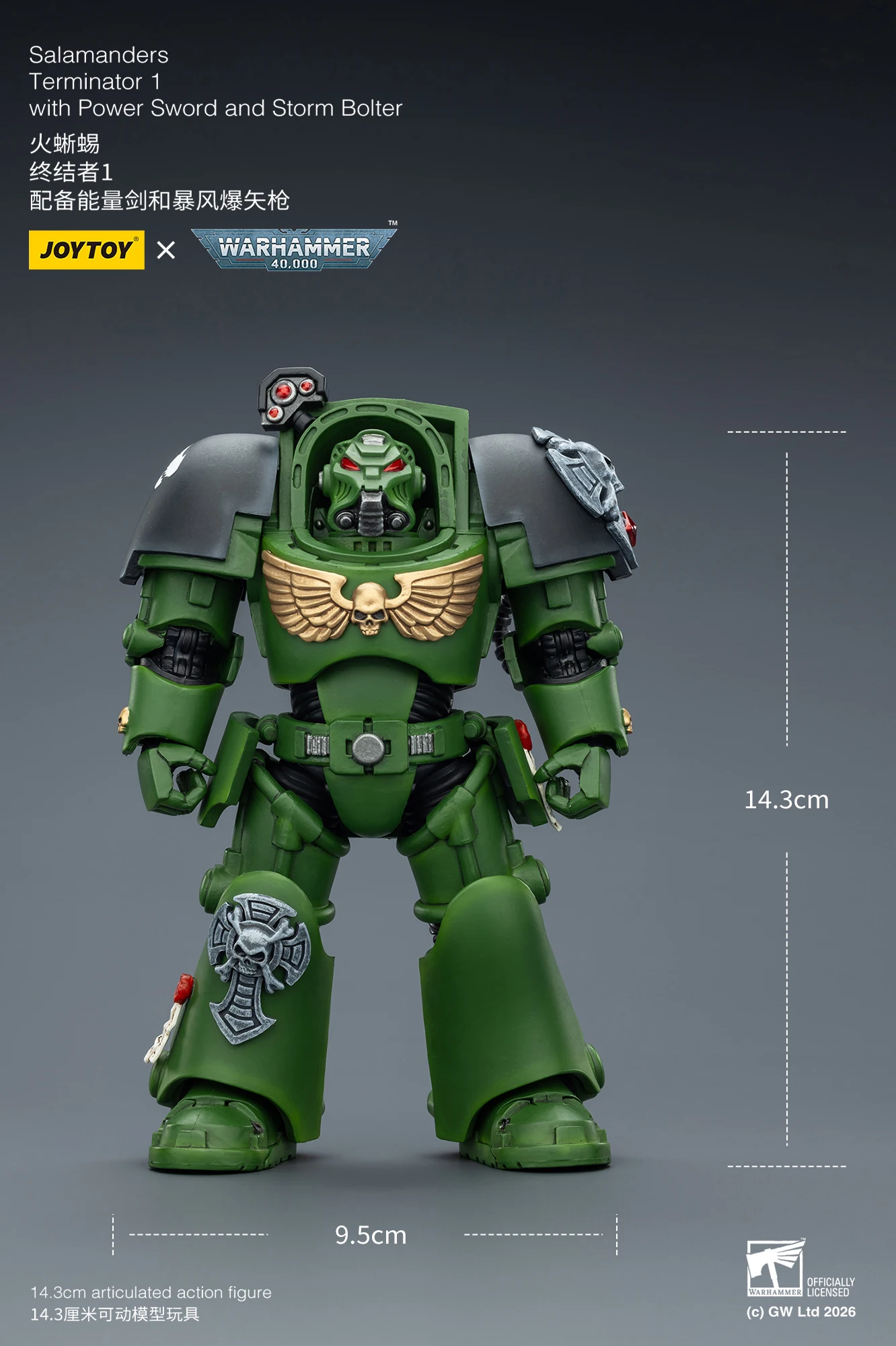JOYTOY Warhammer 40,000 1/18 Actionfiguren Terminator Black Templars Dark Angels Imperial Fists White Scars Salamanders – Detail 16