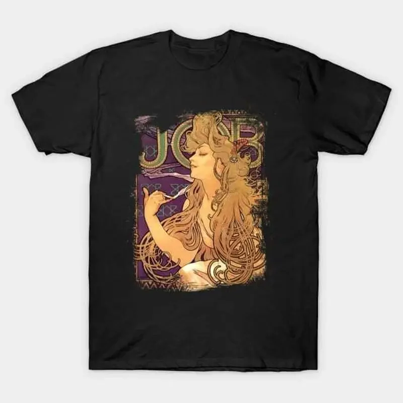 JOB Vintage Alphonse Mucha distressed retro T Shirt S 5XL Fast Shipping