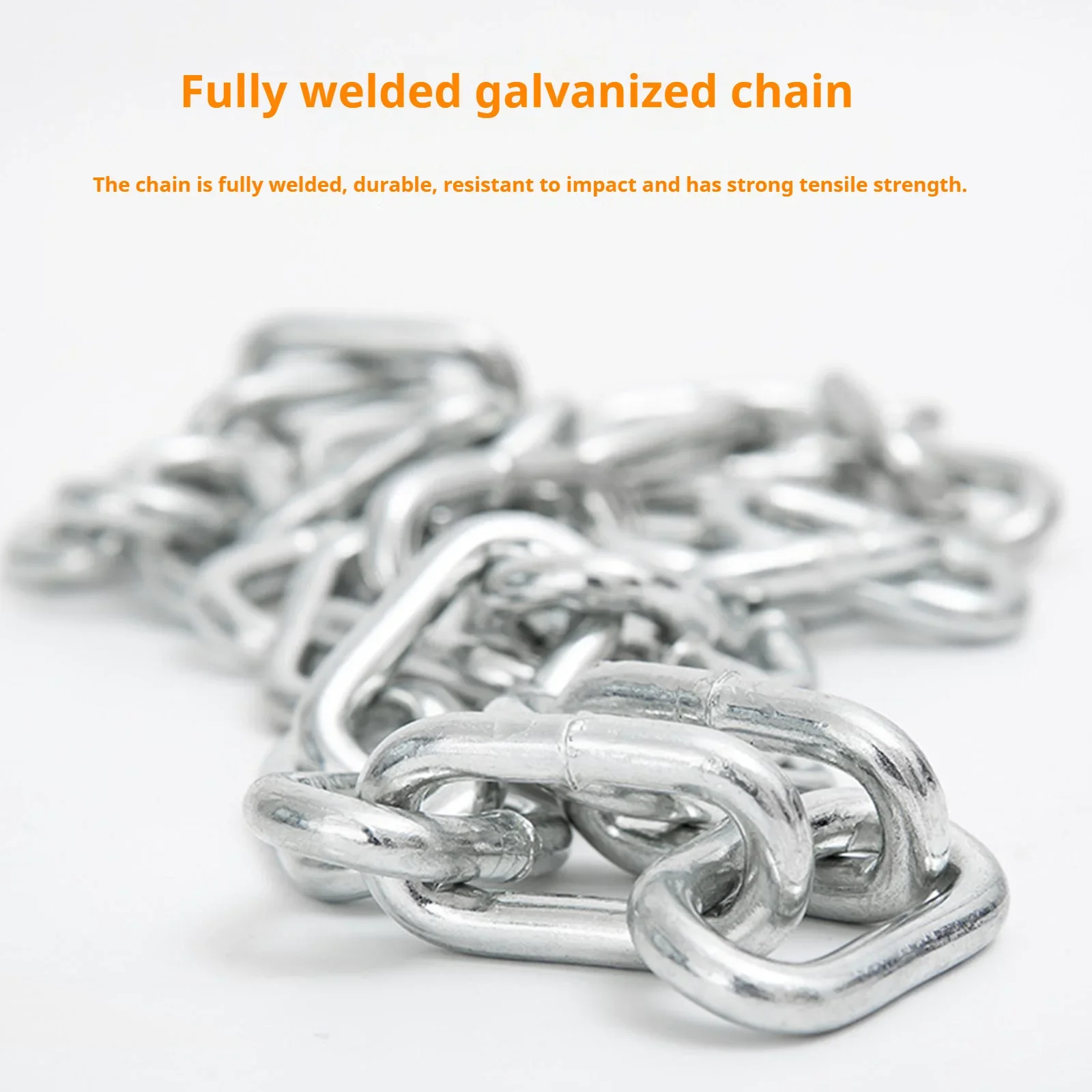 Chain Lock Heavy Duty Security Anti-Cut Zinc Iron Alloy Chain for Bicycle Motorcycle Scooter Durable Theft Protection Gear