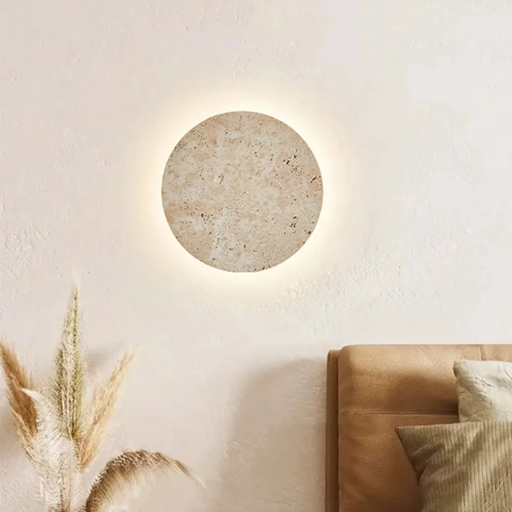 

Nordic Minimalist Wabi Sabi Home Decoration Living Room Bedside Corridor Wall Lights Yellow Cave Stone Led Sconce Lamp