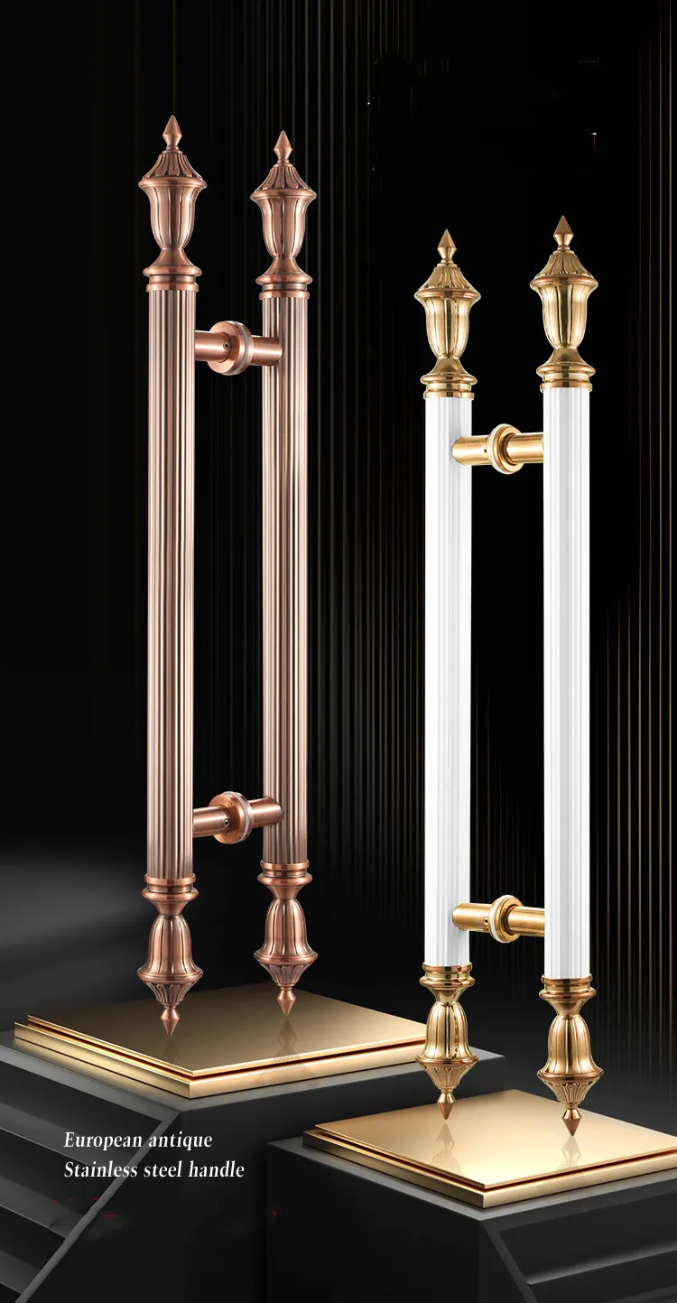 Imagem -06 - Antique Bronze Maçaneta de Vidro Moda Europeia Ouro Rosa Ouro Preto Antiguidade Hotel Villa Escritório Clube Casa 600 800 1000 1200 mm