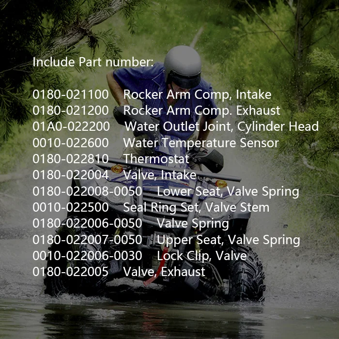 Cylinder Head & Cover Assembly for CF CF188 500cc ATV 500 X5 Quad Engine OEM 0180-020002 ATV UTV Motorcycle Parts