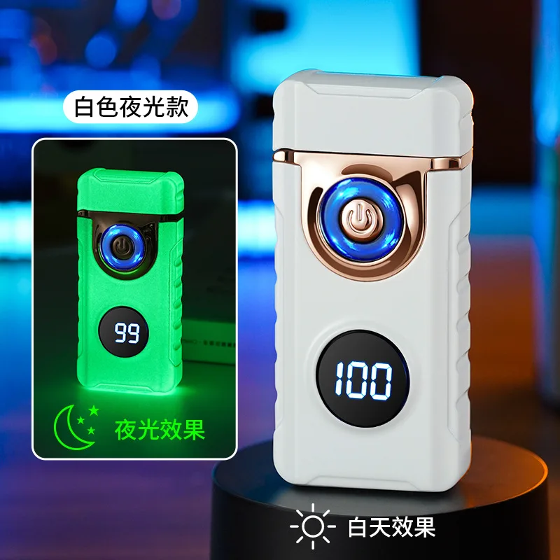 

2026, новая зажигалка с двойным дугом, цифровая мощность C-типа, быстрая надувная зажигалка двойного назначения, аксессуары, воспламенитель, подарок