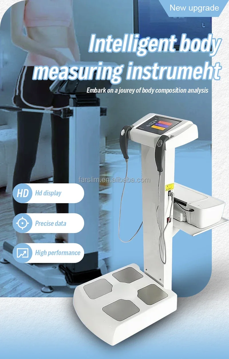 

2025 Health Care Body Analyzer Machine Weight Test Fat Composition WIFI Blueteeth Free HP Printer Body Fat Scale for Gym/ Salon