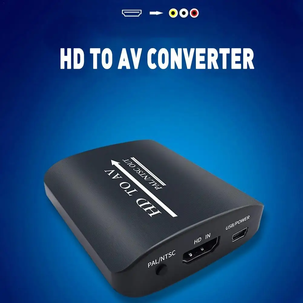 HDMI To AV Converter 1080P Resolution Mini Adapter One-way Conversion For Blu-ray DVD Player Older TV Projector