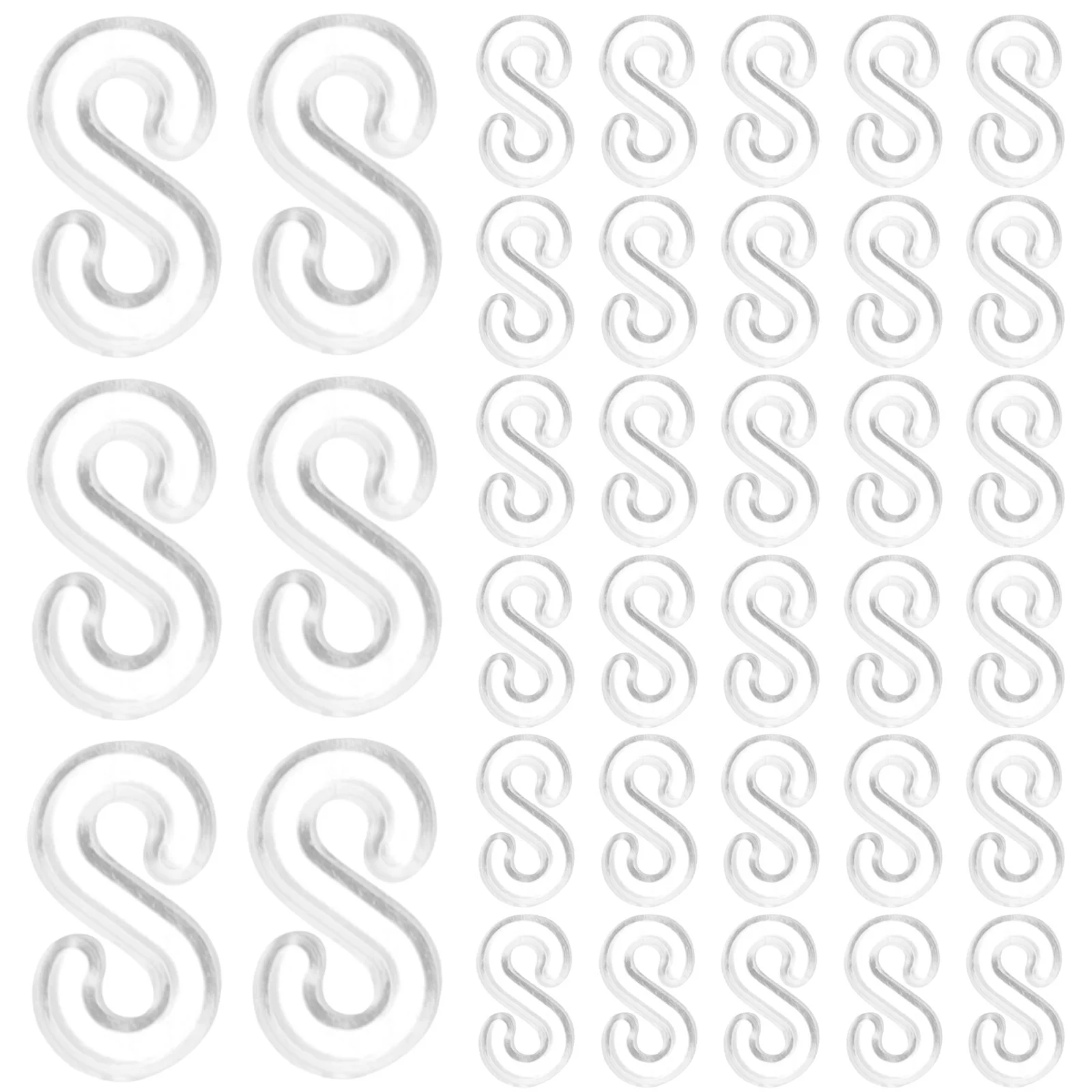 

500 Pcs Elastic Band Rubber Braided Buckle Clip Bracelets Clips Loom Kit Accessory White Bands Office