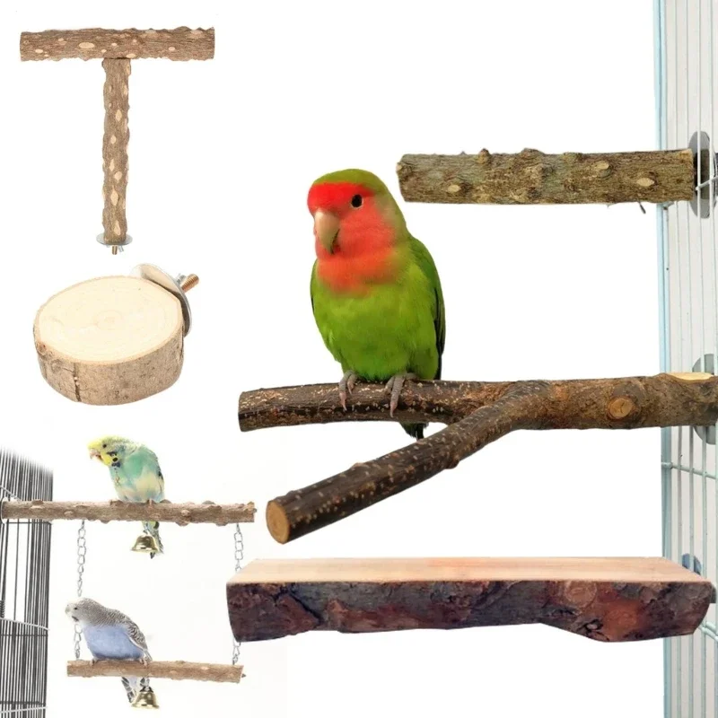 

6pieces Bird Stand Improve the Living Experience of Birds with Versatile Stand Easy to Clean Perfect for Bird Habitat