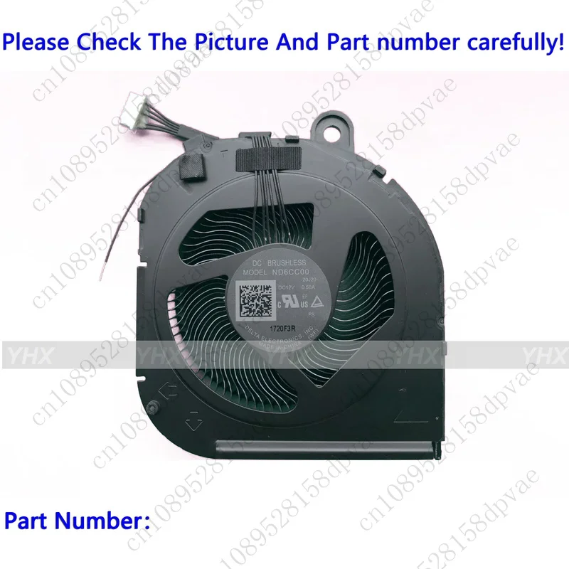 

GYX New For Lenovo ThinkPad P15 T15g Gen 2 CPU COOLING FAN ND6CC00-20J20 DC12V