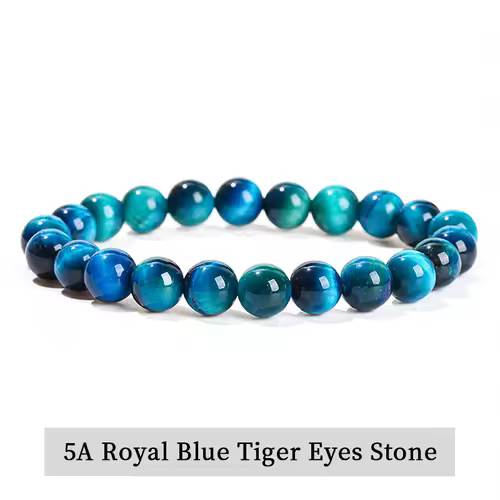 JD Natural Stone Beads Bracelet Amethyst Tiger Eye Crystal Quartz Agate Gem Beads Bangles Women Men Reiki Healling Jewelry Gift - Image 33