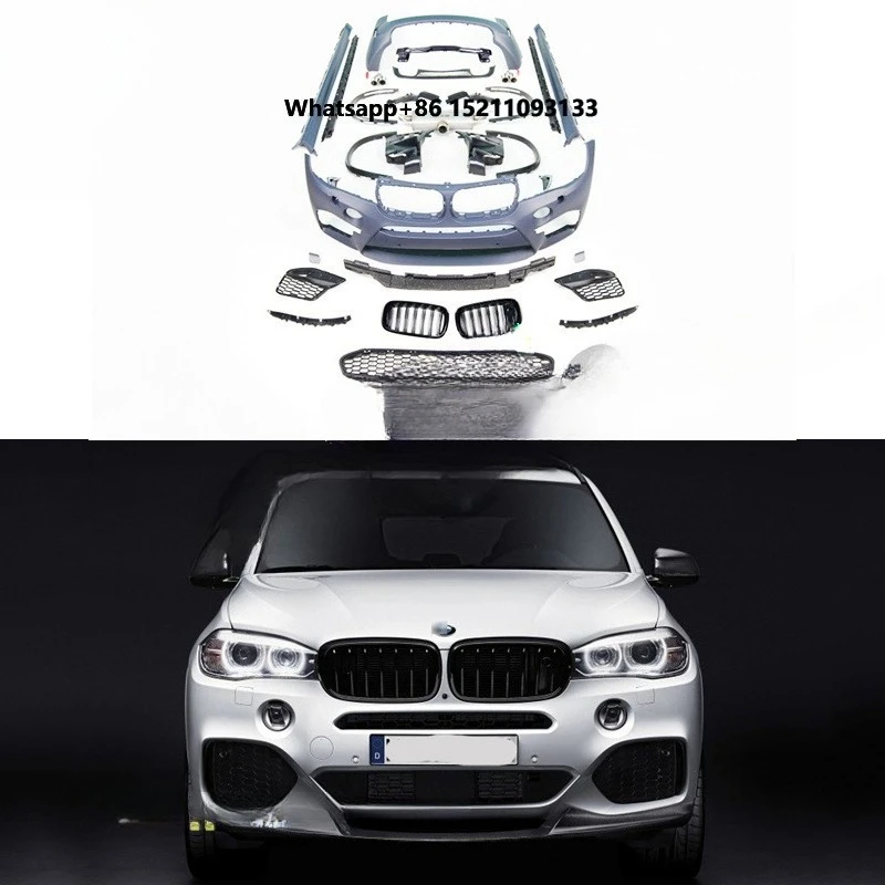 PP Material 2013-2017year X5 F15 Front Bumper Rear Bumper Fenders Exhaust Bodykit for F15 X5 M Design Body Parts