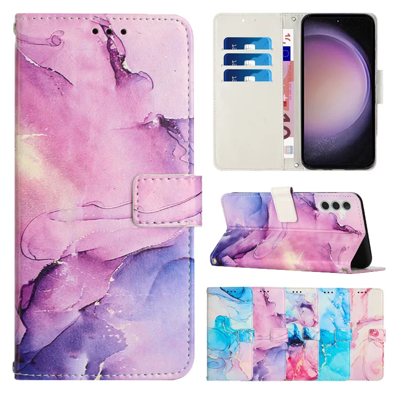 

Wallet Painted Leather Cover Phone Case For Samsung Galaxy S23 Ultra S23 FE S22 Plus S21 S20 FE A54 A53 A52 A34 A33 A24 A14 A13