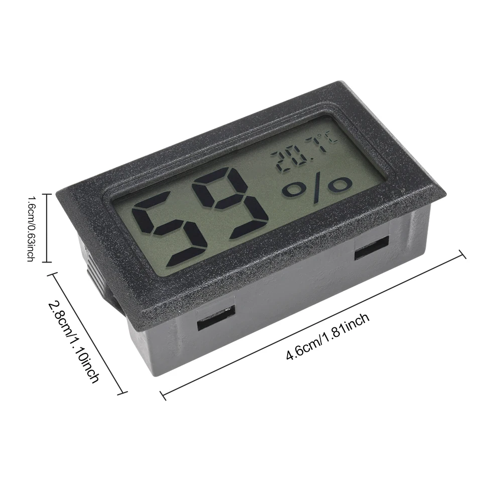 Mini Pantalla LCD Digital Termohigrómetro Incrustado Termómetro Higrómetro Sensor de Temperatura Medidor de Humedad Instrumentos