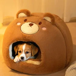 Cat nest Warm in winter Closed sleeping kennel Universal pet sofa Cat bed Winter cat house