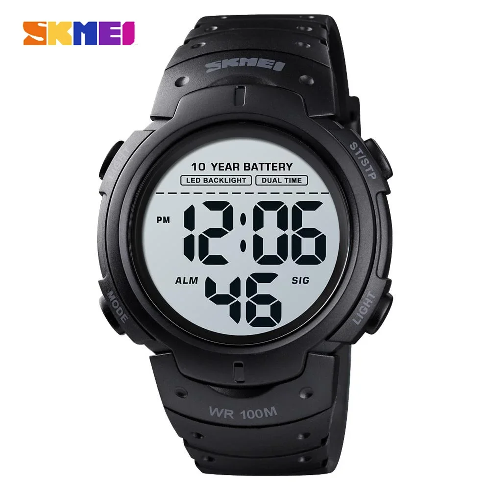 SKMEI 1560 Sport Digital Wristwatch For Men Waterproof Stopwatch Electronics Mens Watches Back Light Clcok Reloj Masculino 1251