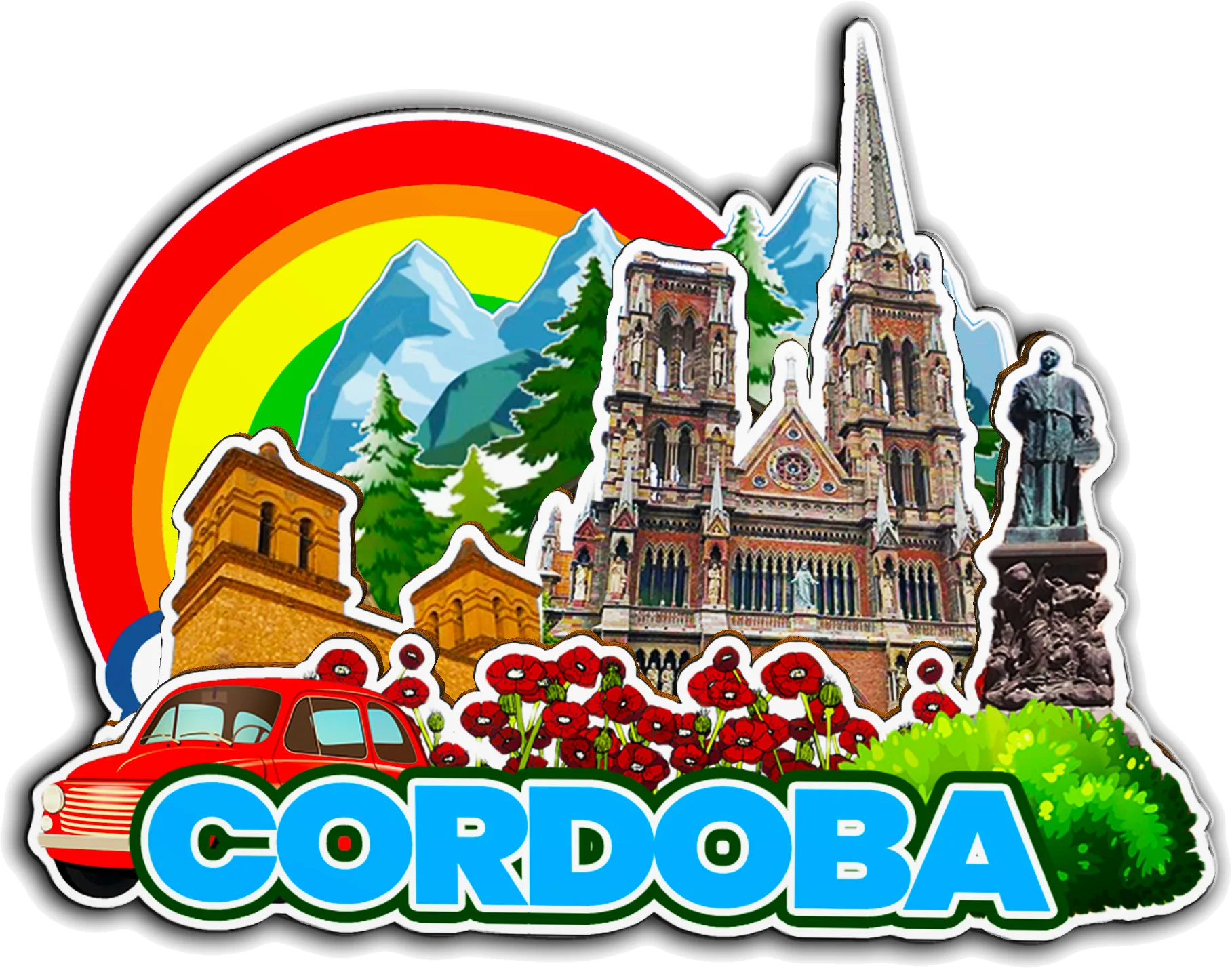 مغناطيس ديكور لـ Ushuaia Cordoba San Carlos De Bariloche Buenos Aires El Calafate Argentina City Landmark تذكارية للسفر