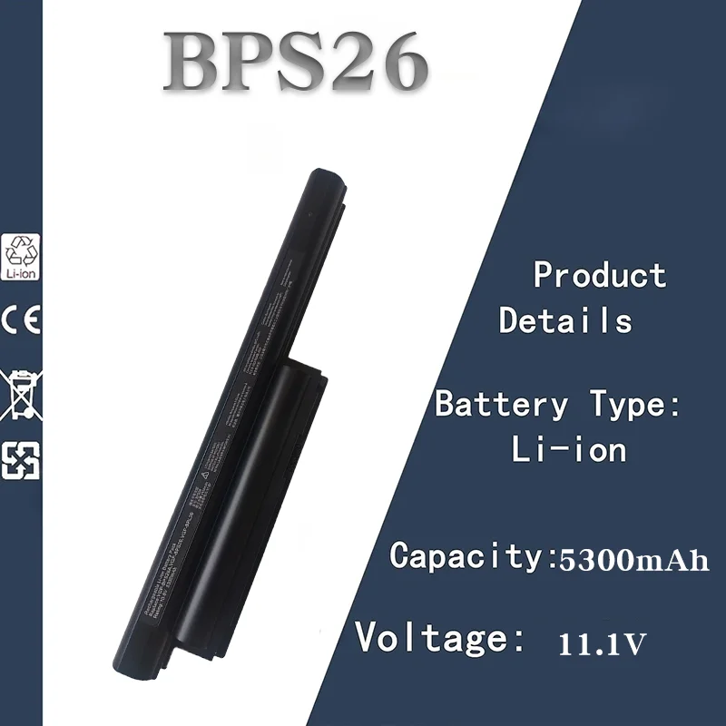 

Brand New 11.1V 5300mAh Battery for Sony BPS26 | Compatible with VPCEG-111T 112T 211T PCG-71912V