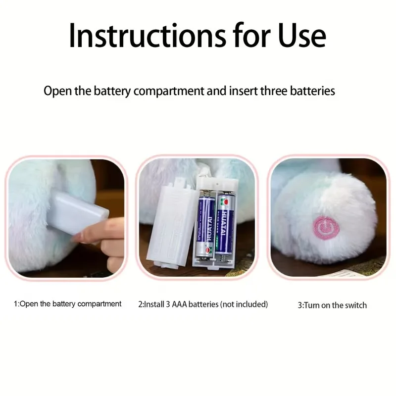 ตุ๊กตากระต่ายเรืองแสงน่ารักสำหรับเด็ก ของขวัญตกแต่งบ้านสุดพิเศษในช่วงเทศกาลอีสเตอร์