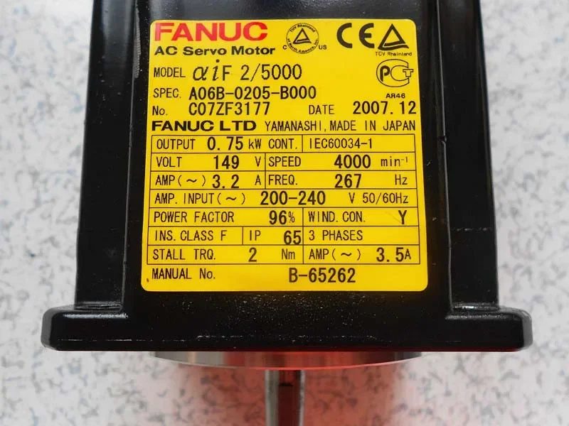 Second-hand A06B-0205-B000 FANUC servo motor CNC Tested Ok