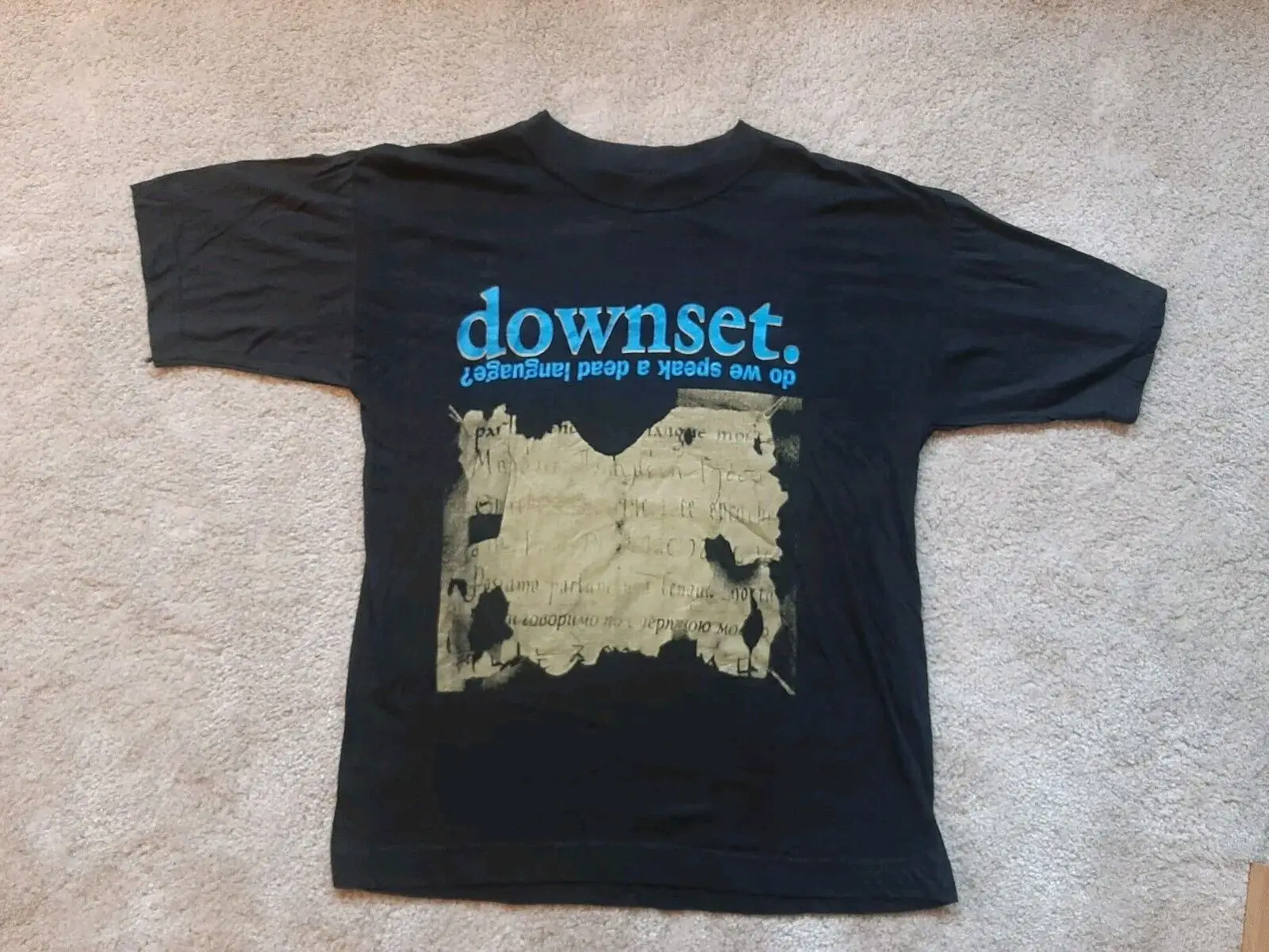 DOWNSET Do We Speak A Dead Language \'96 Vintage T Shirt LP Hardcore Punk Madball long or short sleeves