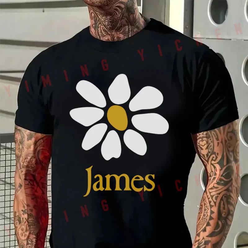 Camiseta de la banda indie James Band Come Home Tim Booth Sit Down Fruit Of Loom, nueva moda de verano, camisetas de algodón de manga corta con cuello redondo para hombre