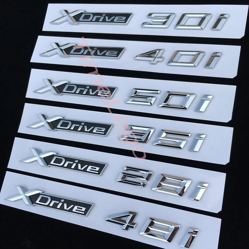 1 peça xdrive 20i 25i 28i 30i 35i 40i 45i 48i 50i para bmw x3 x4 x5 x6 x7 carro fender emblema emblema adesivo de porta-malas