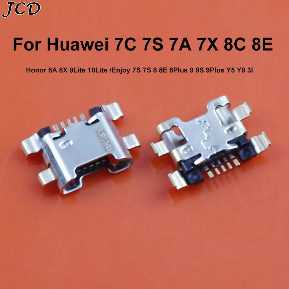 

JCD 10-50pcs Micro USB Jack Charging Socket Port Plug Connector For HUAWEI 7C 7S 7A 7X 8E HONOR 9 10 lite Enjoy 8 Plus Y5 Y9 3I