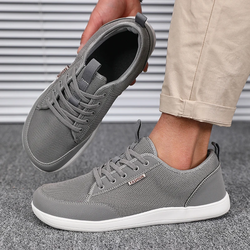

Men's Lightweight and Fashionable Casual Shoes Wide Footed Shoes Comfortable Women's Black Couple Shoes Gray High-quality Design