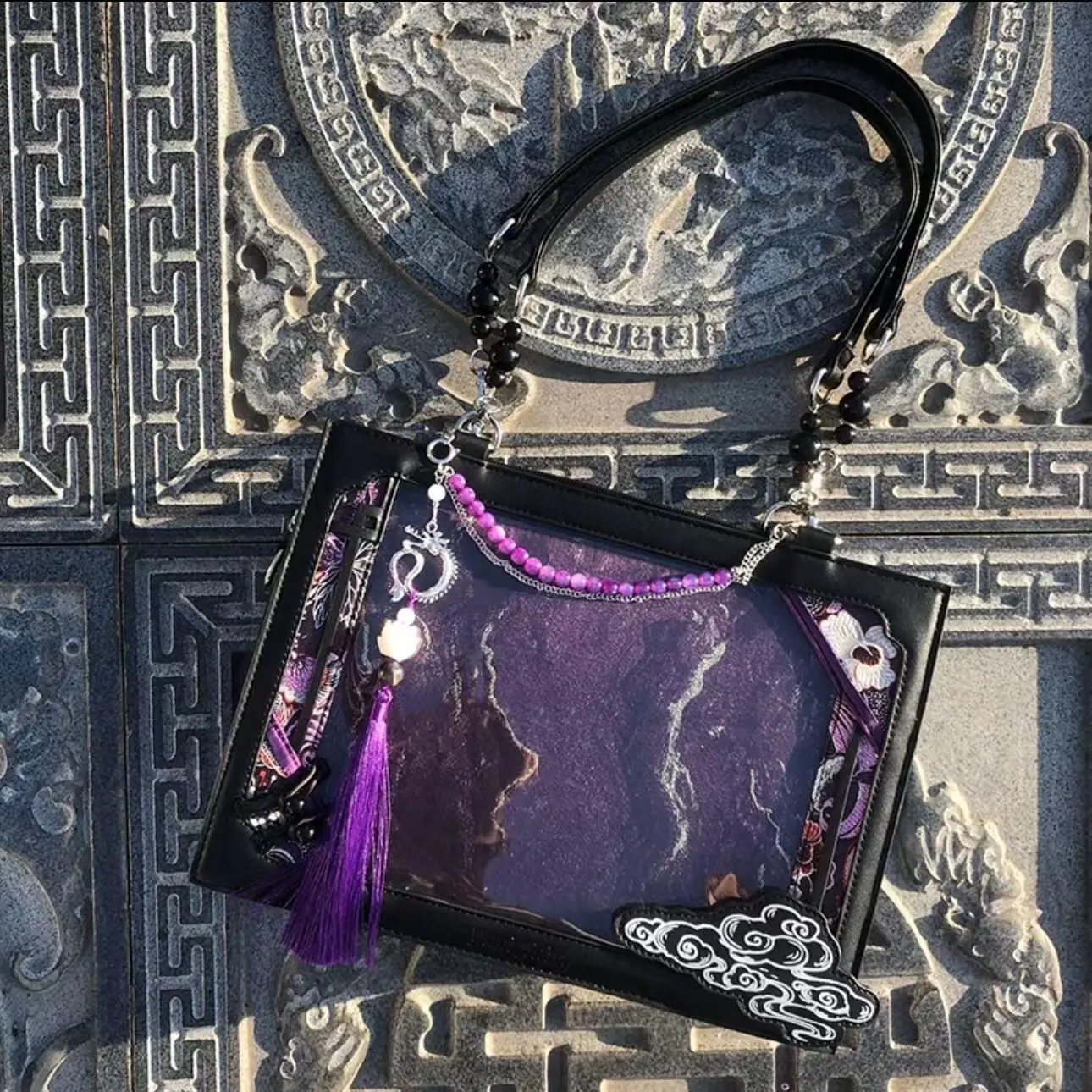 Chinese Style Shoulder Bag For Women Traditional Hanfu Tassel New Large Capacity Ita Bag Original Aesthetic Lolita Handbag