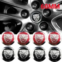 60mm Car Wheel Tires Rims Center Caps Stickers for Jaguar E-Pace E-type XE XK XJ XF F Pace F-type X-type S-type XJS XJL XJ6 XKR