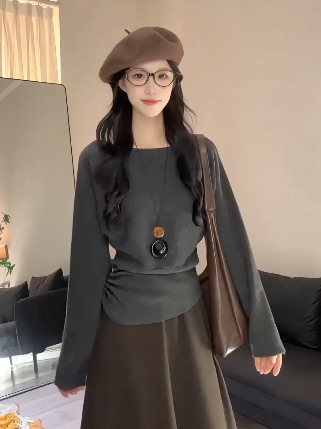 

Chic Soild Nail Bead Knitwear Sweater Women Casual Long Sleeve Autumn Winter 2025 New Fashion Female Knitwear Jumpers M300