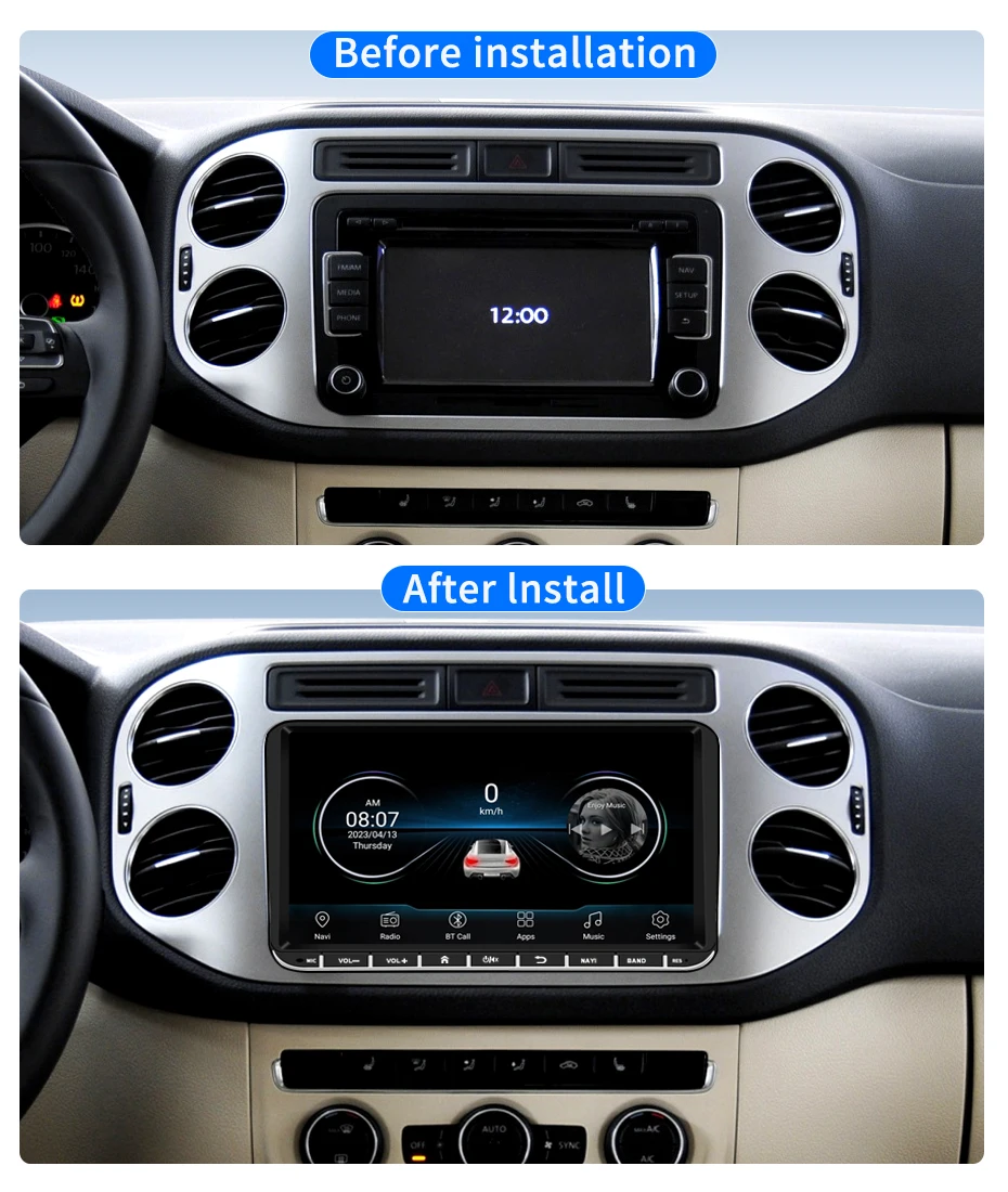 For Volkswagen, Golf, Jetta, Polo, Skoda, Fast, Octavia, Tiguan, Passat, Amarok, Android 11, GPS, Car Radio Multimedia Player