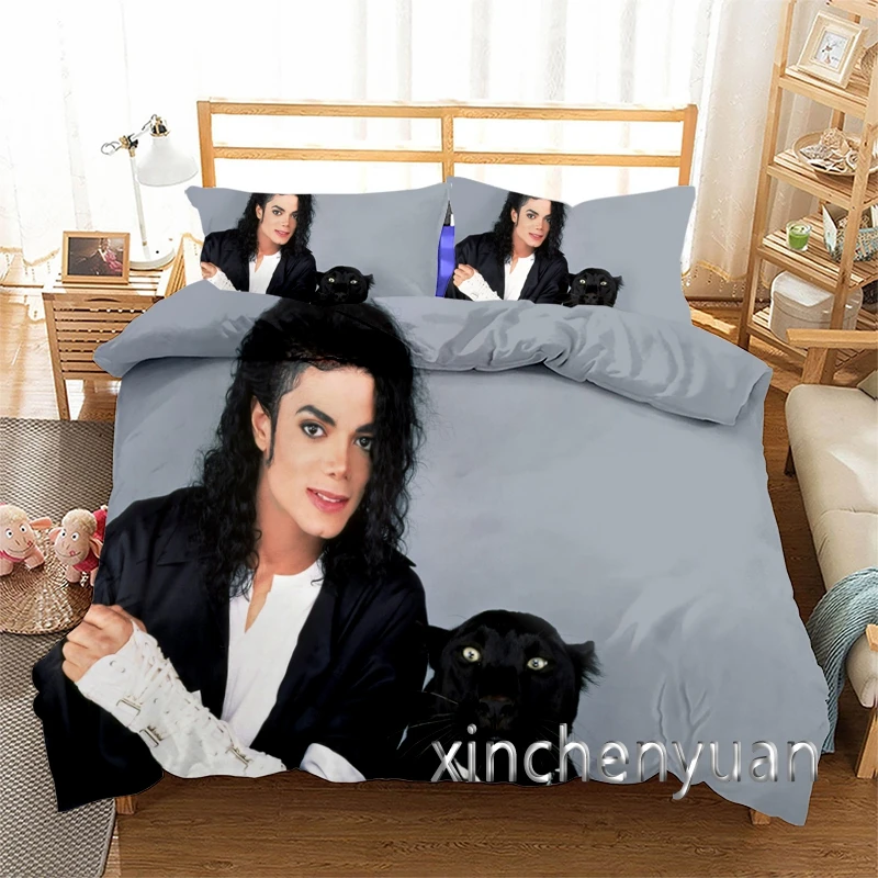 3D Printed Michael Jackson Bedding Set Duvet Covers Pillowcases Comforter Bedding Set Bedclothes Textile Home Queen King N09