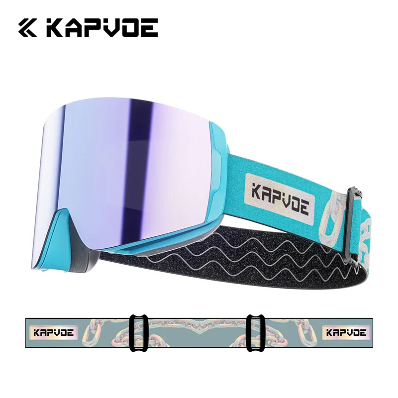 Kapvoe Sneeuwbril Ski Snowboarden Skiën Zonnebril voor Vrouwen Mannen Anti-Fog Lens UV400 Meekleurende Bril Motorfiets Bril