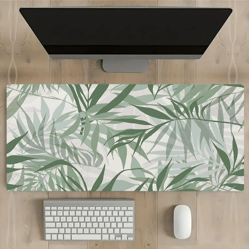

Bamboo Leaf Pattern Mouse Pad Large Rubber Anti-slip PC Desk Accessories Mousepad for Offices and Gamer Keyboard Mats Decor Mat
