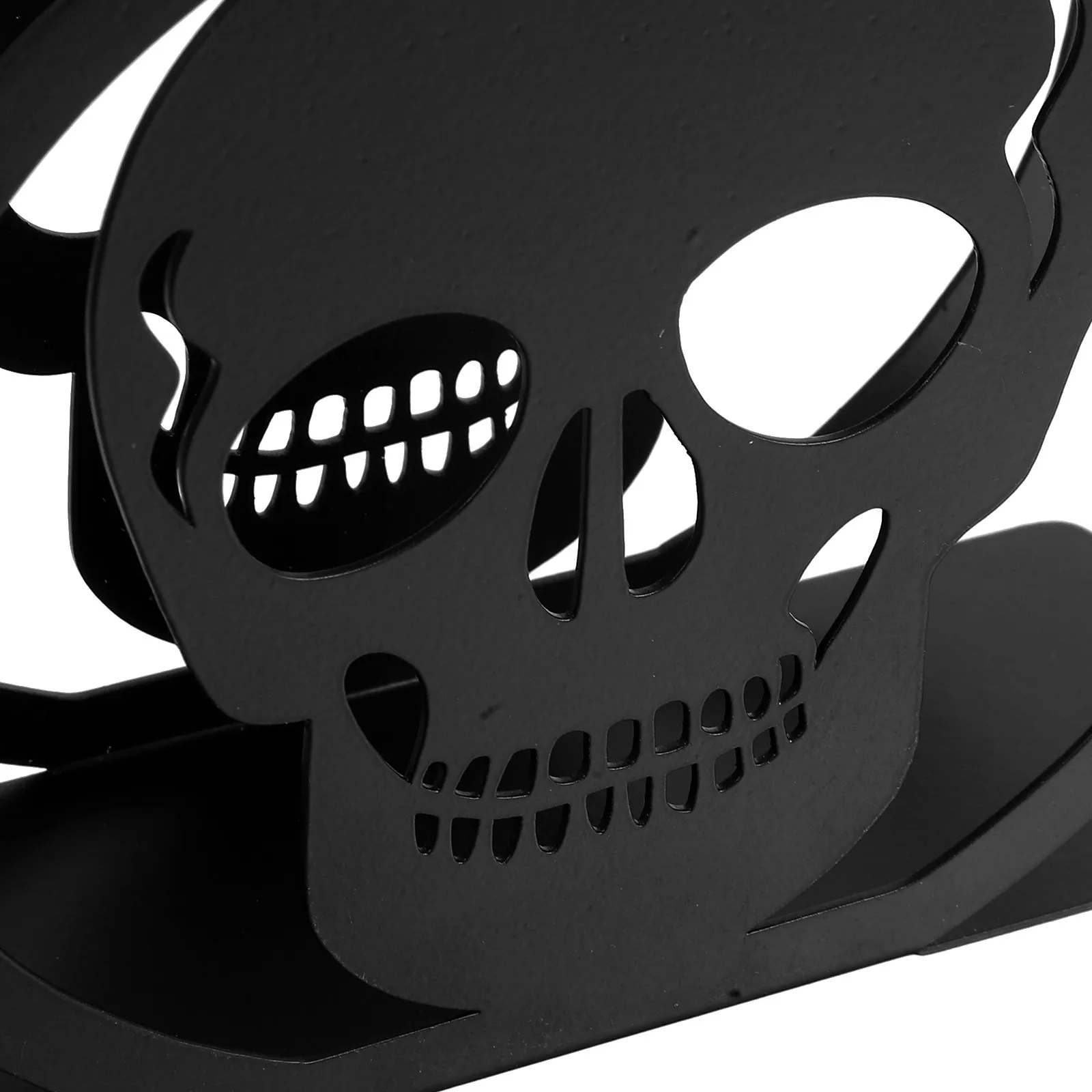 Black Metal Halloween Skull Napkin Holder Non Slip Feet Modern Kitchen Dining Table Decor Holiday Bar Party Accessory view 6