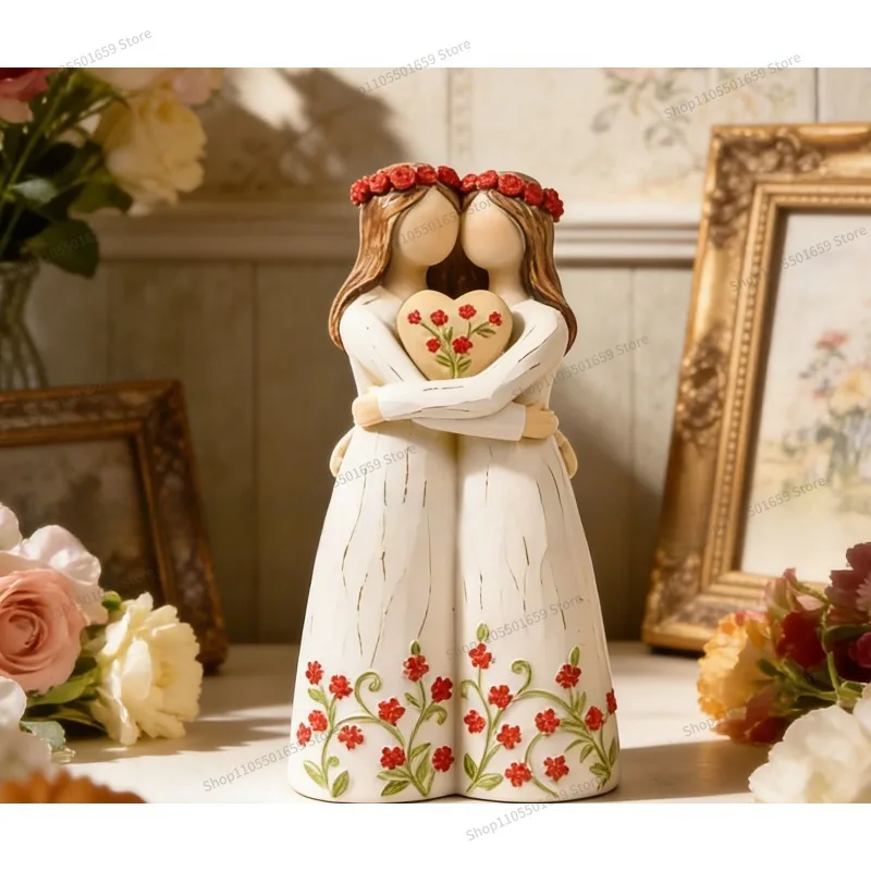 For Family Series Mother and Daughter Statue Ornament Mother's Day Gift Ornament Ornament 3 Packs