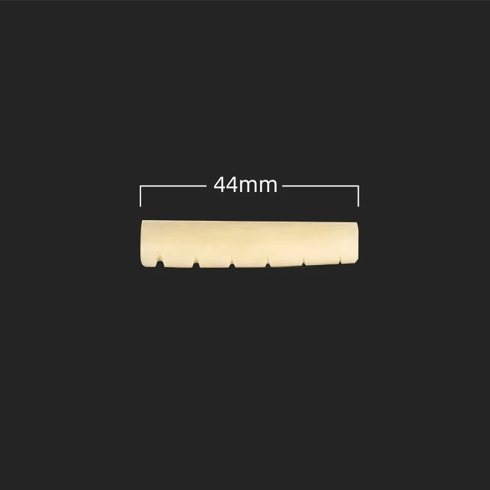 10x Guitar UNBLEACHED BONE Nut Acoustic Folk Saddle 44x6x9mm Luthier Bridge Builder