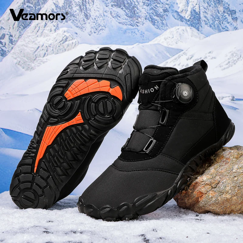 

Плюшевая зимняя походная обувь, хлопковая обувь с высоким берцем, мужские и женские зимние ботинки, теплые уличные кроссовки для треккинга, прогулок, альпинизма