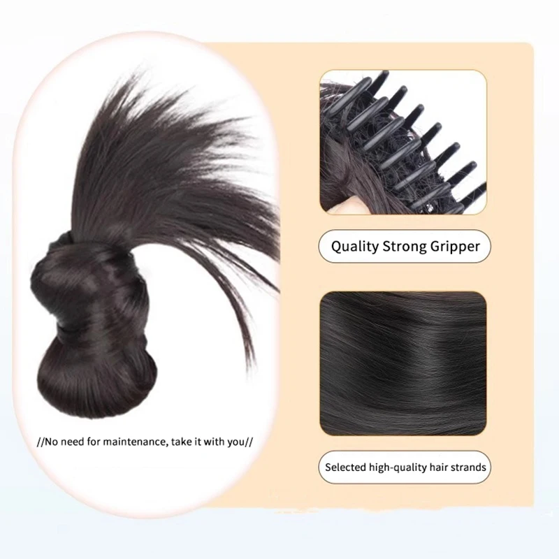 New Synthetic Wig Bun Lazy Hair Chignon Dancer Female Meatball Head Hair Clip Styling Hair Accessories view 5