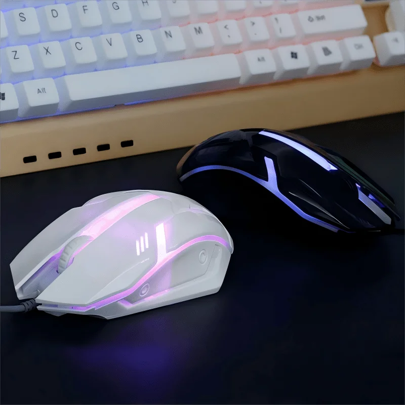 Wired Gaming Mouse with RGB Backlight, USB-Powered, Ergonomic Design for PC and Laptop - Perfect for E-Sports and Office Use