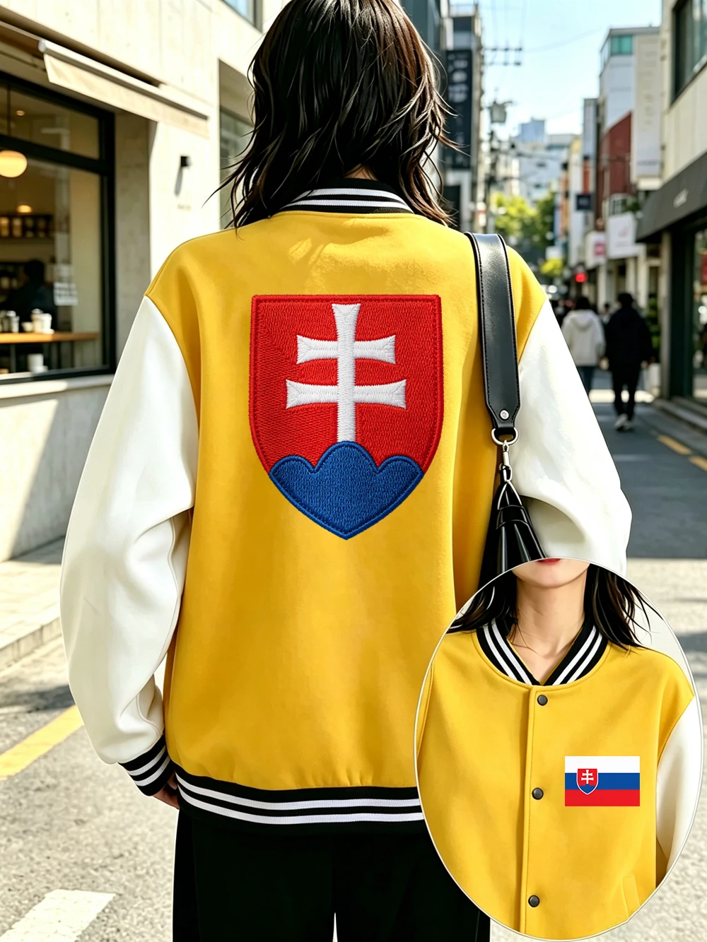 Slovakia Embroidery Printed Baseball Jersey Women Winter Fleece Warm Cotton Coats Casual Pocket Jackets Street Loose Clothes