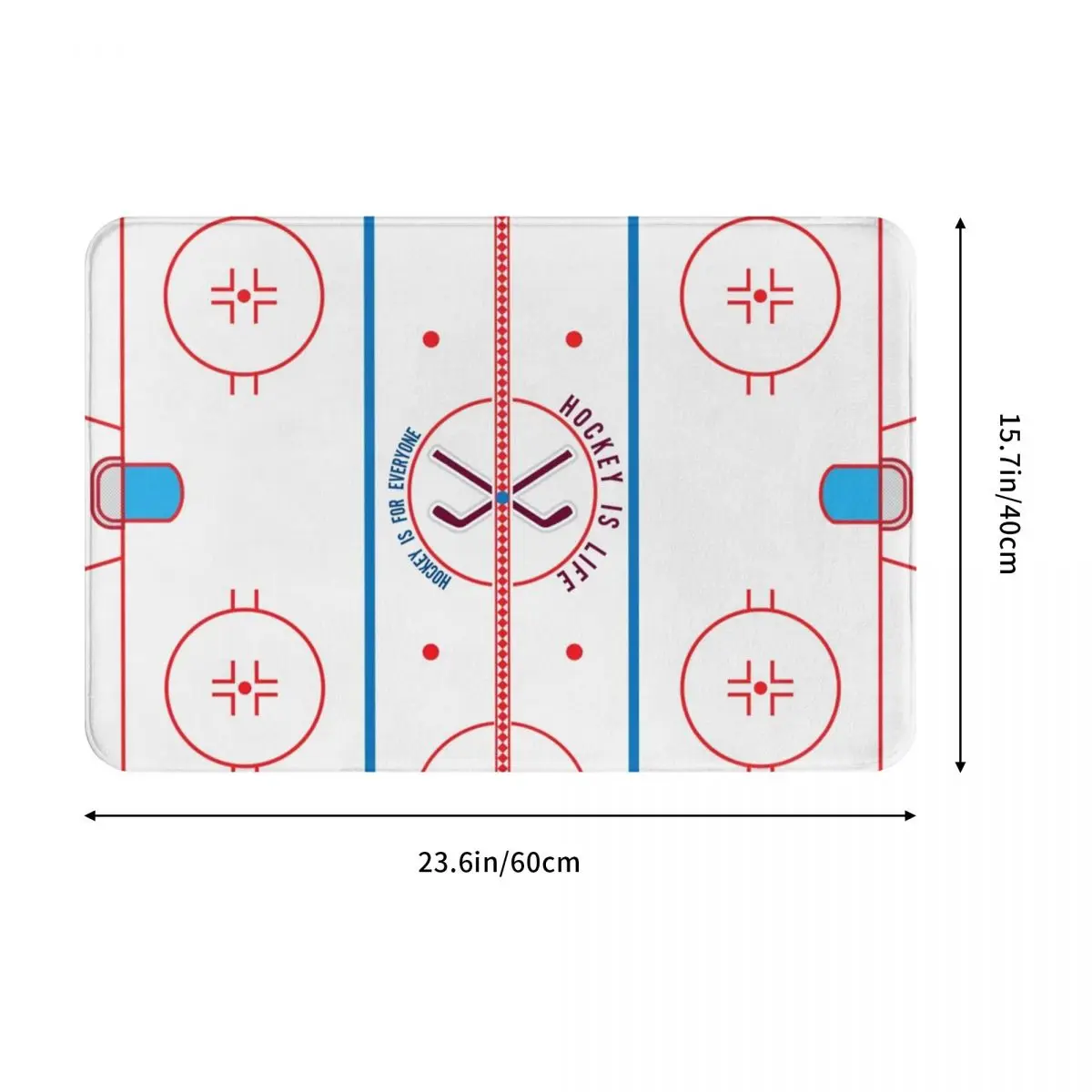 Hockey Is Life Rink Anti-slip Doormat Floor Mat Dust-proo Carpet Rug for Kitchen Entrance Home Bathroom Living room Footpad Mats