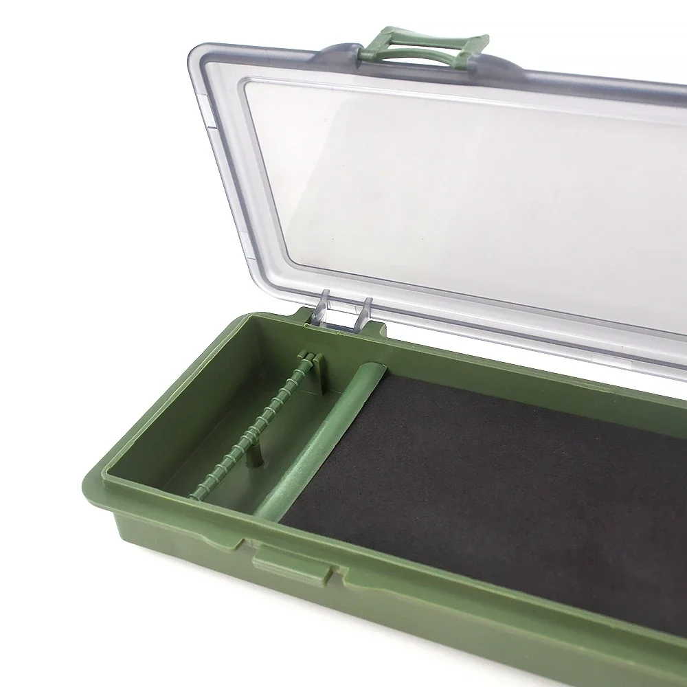 Hirisi Carp Fishing Tackle Box Stiff Hair Rig Board with Pins Carp Fishing Rig Box Wallet Rig Storage Box Outdoor Fishing Goods