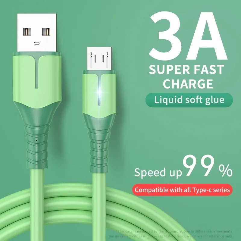 USB Mobile Phone Silicone Charging Cable The New Liquid Data Cable With Light Is Suitable For Apple Typec Fast Charging Cable