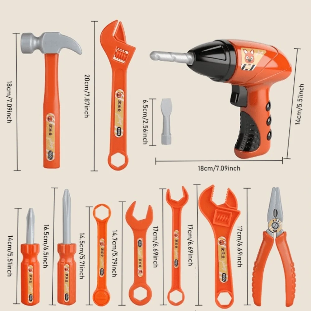 Caja de herramientas para niños, herramientas de reparación y desmontaje, destornillador, juguetes para juego de imitación, regalos de Navidad y Halloween