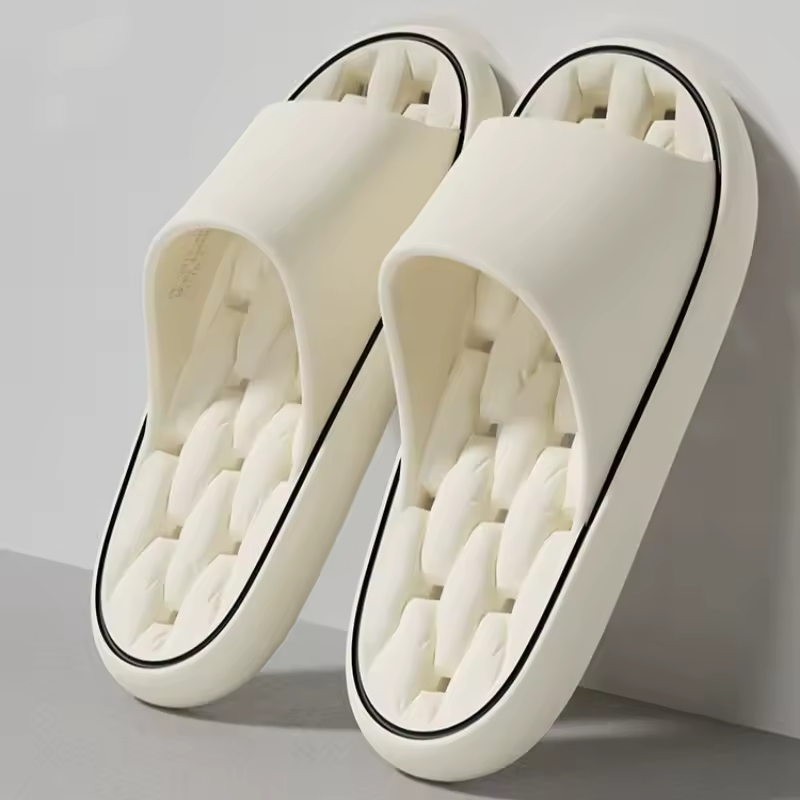 Women's slippers Non-slip leaky bathroom Slippers Casual men's slippers Deodorant beach shoes Soft soled couple flat sandals
