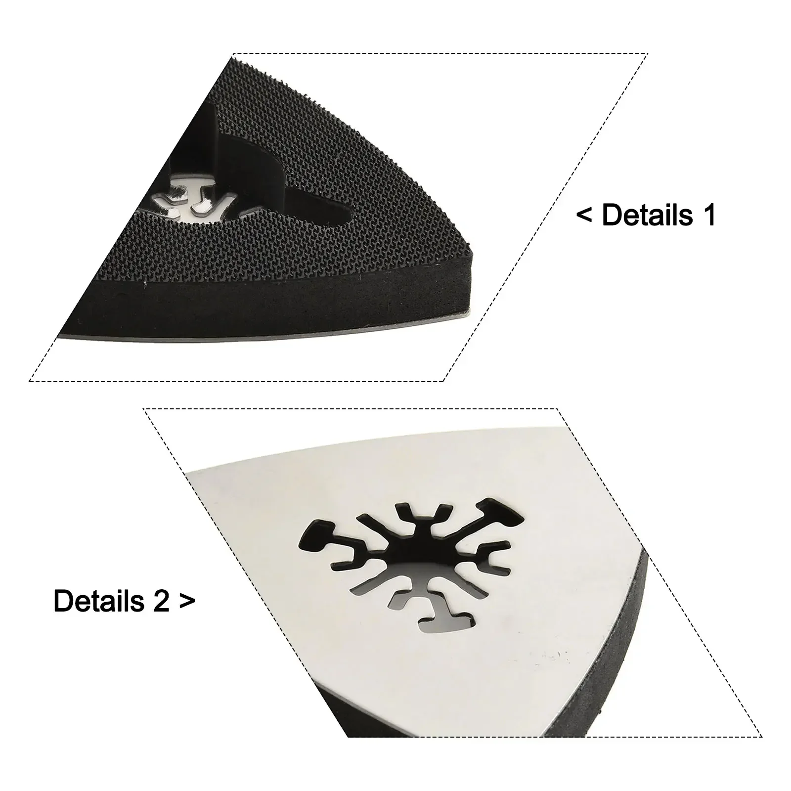 

Top-Quality Sanding Pad Triangular Sanding Disc Sonicrafter Tool Oscillating Parts Quick Release 5PCS 80MM Arbor