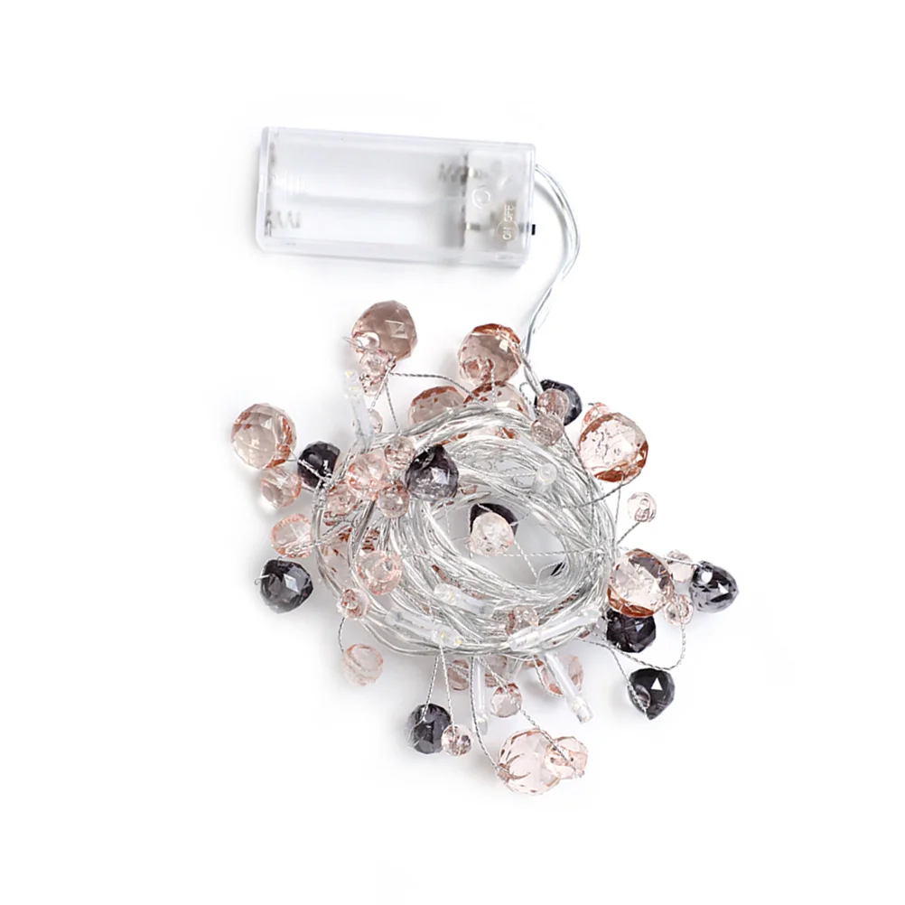 2 قطعة كريستال مطرز مصباح ليد سلسلة 1.5 متر رومانسية الزفاف غرفة نوم غرفة المعيشة الديكور مصباح الليل تعمل الجنية #3